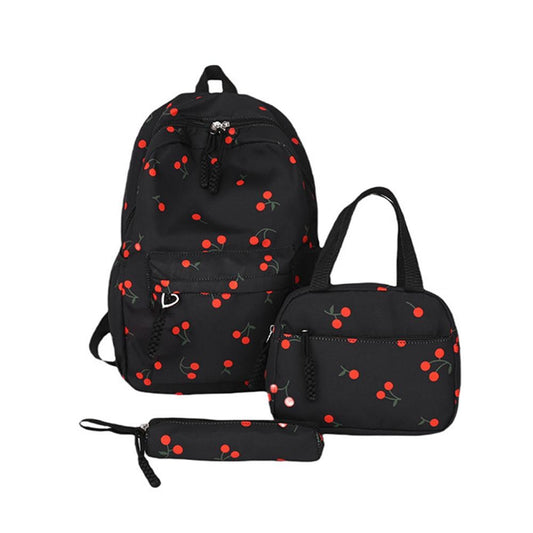 Cherry Print Backpack Sets