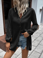 Ivy Lane Notched Neck Balloon Sleeve Shirt