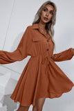 Ivy Lane Collared Tie Waist Button Up Shirt Dress