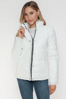 YMI Pocketed Zip Up Turtleneck Puffer Jacket