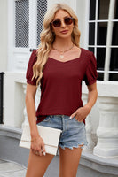 Eyelet Short Sleeve T-Shirt