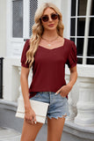 Eyelet Short Sleeve T-Shirt