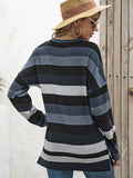 Full Size Striped Round Neck Long Sleeve T-Shirt Plus Size