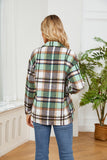 Button Down Collared Plaid Shacket