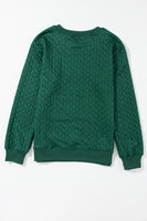 Full Size MERRY AND BRIGHT Cable Knit Pullover Sweatshirt