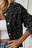 Confetti Button Up Long Sleeve Cardigan