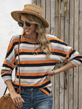 Full Size Striped Round Neck Long Sleeve T-Shirt Plus Size