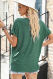 Heathered V-Neck Short Sleeve T-Shirt