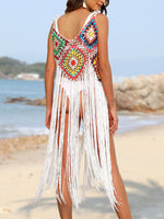 Fringe Spaghetti Strap Cover-Up