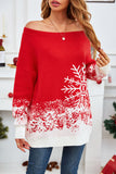 Off-Shoulder Long Sleeve Sweater