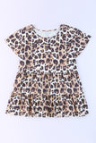 Plus Size Leopard Round Neck Blouse