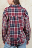 Plaid Collared Neck Button Up Long Sleeve Shirt