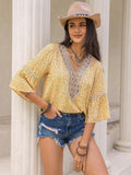 Ditsy Floral V-Neck Blouse