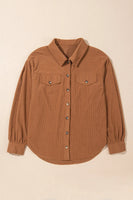 Decorative Pocket Flap Button Up Jacket