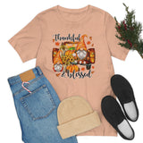 Thanksgiving Gnomes- Bella Canvas Unisex Jersey Short Sleeve Tee
