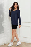 Basic Bae Full Size V-Neck Long Sleeve Top