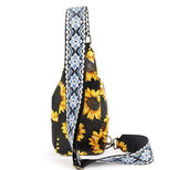 Crossbody Sling bags w/ embroidered guitar strap-Solids & Various Prints Available