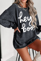 Round Neck Dropped Shoulder Graphic Sweatshirt