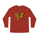 Faith Butterfly & sunflowers Long Sleeve Crewneck Tee