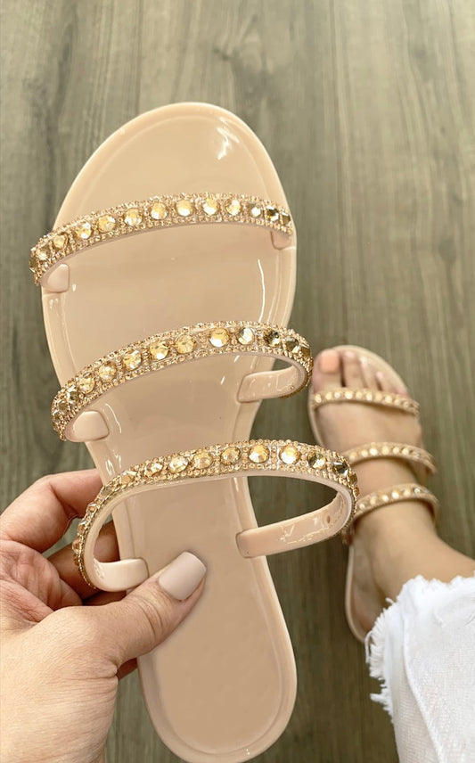Gold Jeweled Sandals