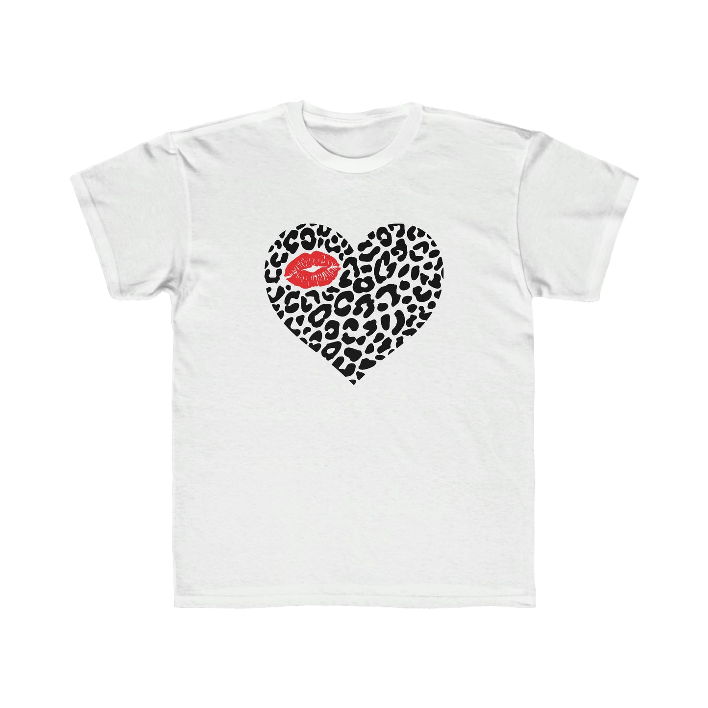 Kids Leopard Heart Valentine Tee
