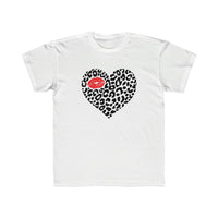 Kids Leopard Heart Valentine Tee