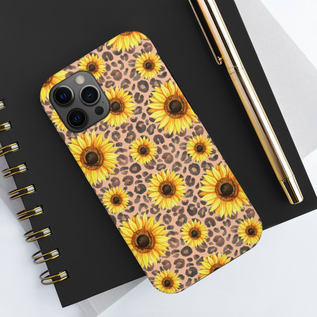 Leopard sunflower Case Mate Tough Phone Cases