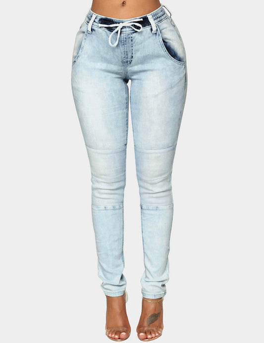 Elastic waistband Slim Fit Jeans