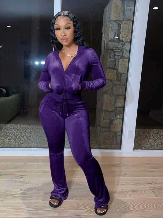 Purple Velvet 2 PC Set