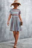 Striped Round Neck Dress