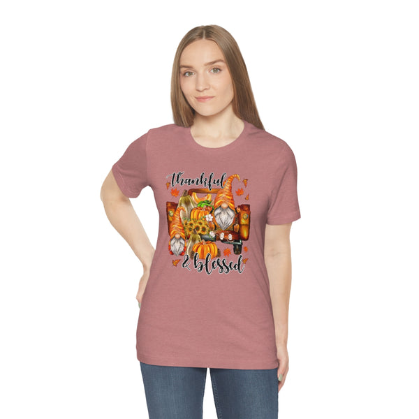 Thanksgiving Gnomes- Bella Canvas Unisex Jersey Short Sleeve Tee