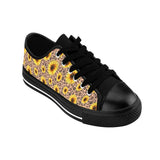 Leopard Print + Sunflowers - Women's Sneakers