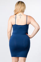 Yelete Plus Size Solid Seamless Long Cami Top/Dress