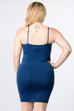 Yelete Plus Size Solid Seamless Long Cami Top/Dress