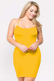 Yelete Plus Size Solid Seamless Long Cami Top/Dress