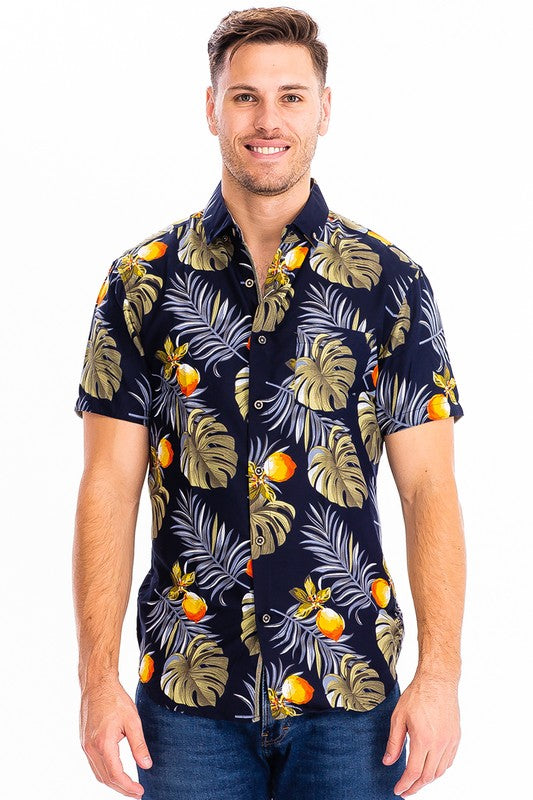 MEN’S HAWAIIAN BUTTON DOWN SHIRT