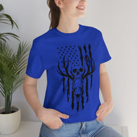 US Deer Skull-Unisex Bella Canvas Jersey Short Sleeve Tee