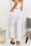 Kancan Full Size Juniper High Rise Slim Straight Distressed Jeans