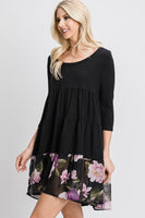 A Tiered Loose Fit Shift Dress