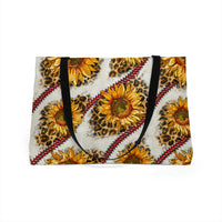 Leopard Sunflower Baseball Weekender Tote Bag