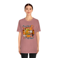 Thanksgiving Gnomes- Bella Canvas Unisex Jersey Short Sleeve Tee