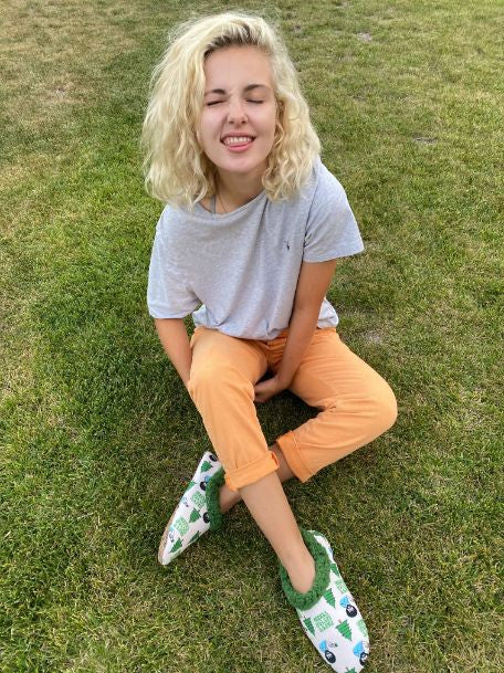 Lil Happy Trees Women's Sherpa Slipper Socks