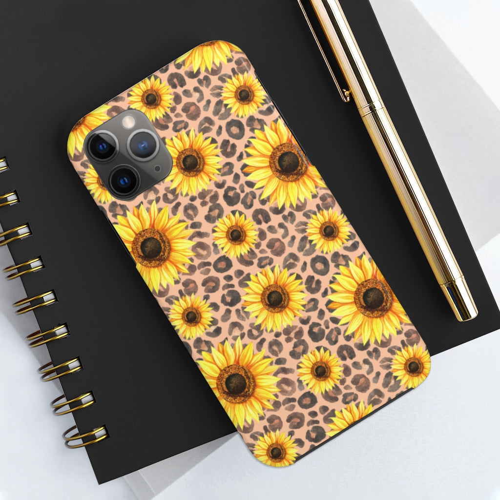 Leopard sunflower Case Mate Tough Phone Cases