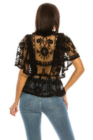 Easy Does It Black Lace Top