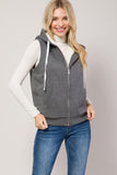 Hooded Sherpa Fur Lined Vest Jacket