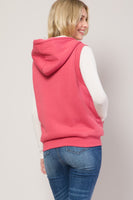 Hooded Sherpa Fur Lined Vest Jacket