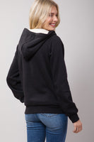 Sherpa Lined Zip Up Hoodie Sweatshirt Jacket