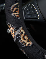 Leopard Patched Steering Wheel Cover