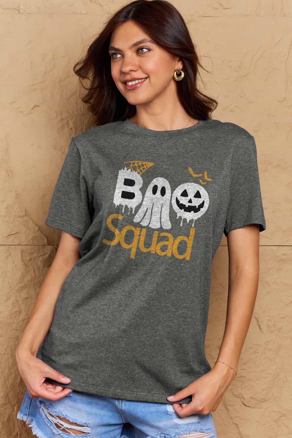 Simply Love Full Size BOO SQUAD Graphic Cotton T-Shirt