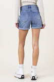 DENIM SHORTS W PIN TUCK DETAIL